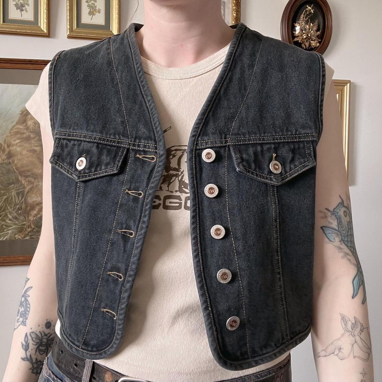 Black denim vest (S/M)