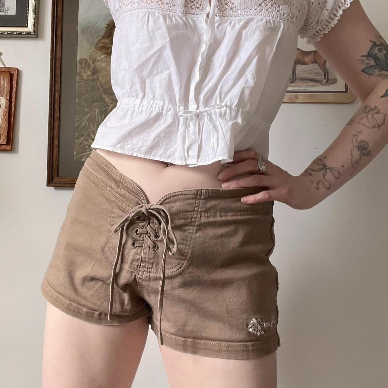 Boho lace up shorts (M)