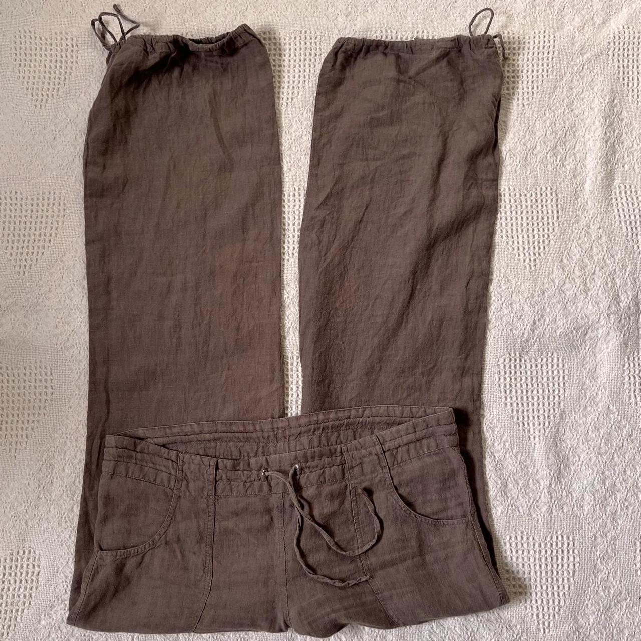 Wide leg linen pants (S)