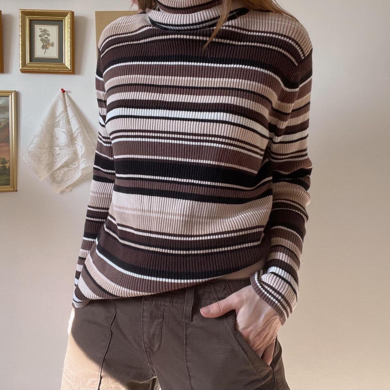 Mocha stripe sweater (L)