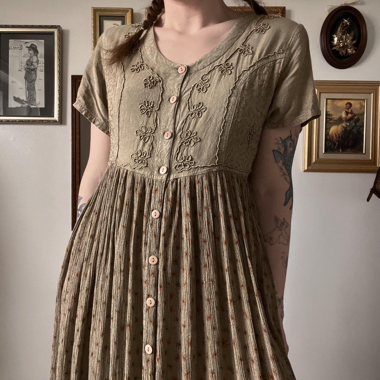 Vintage boho maxi dress (L)