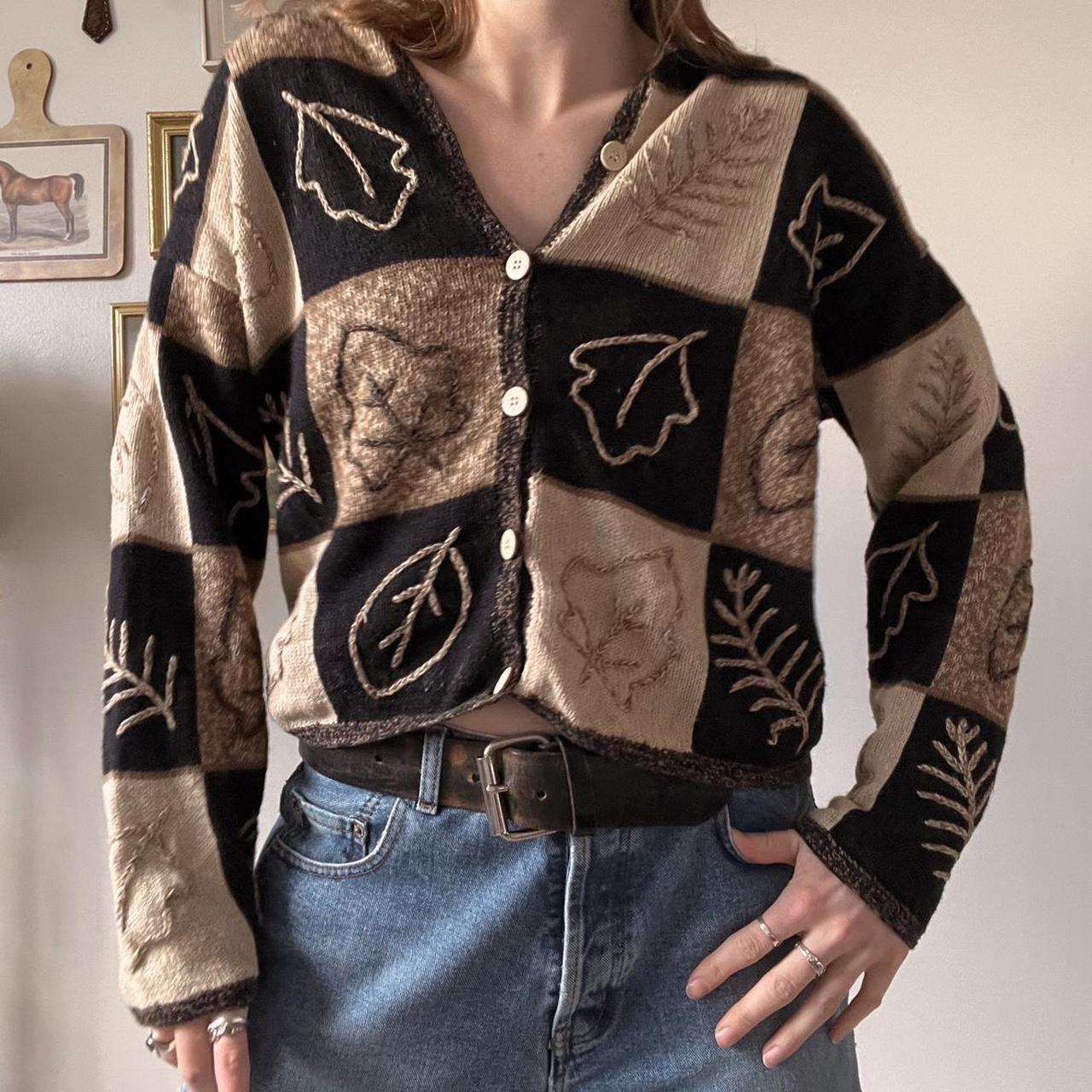 Patchwork naturecore cardigan (S)