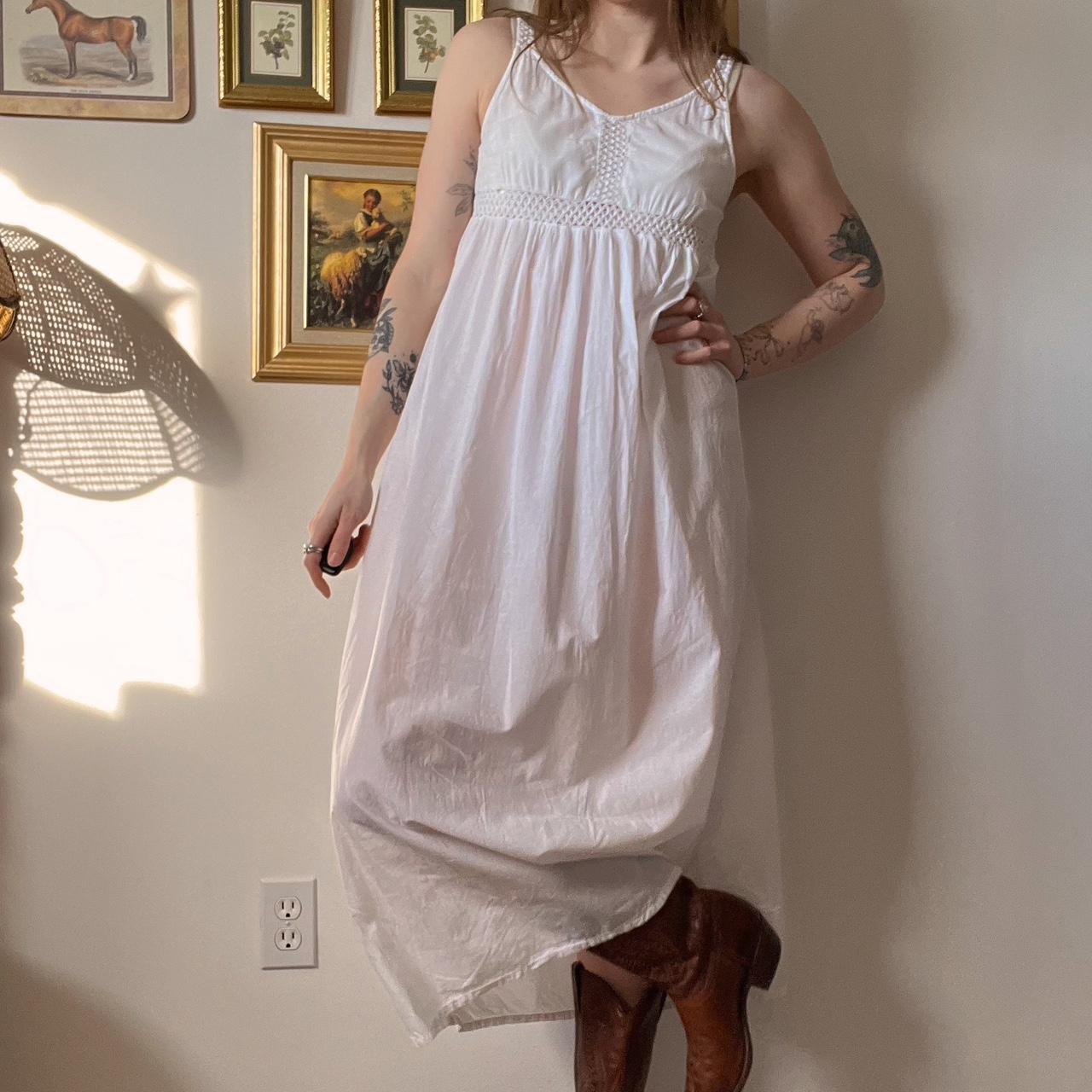 White babydoll maxi dress (S)