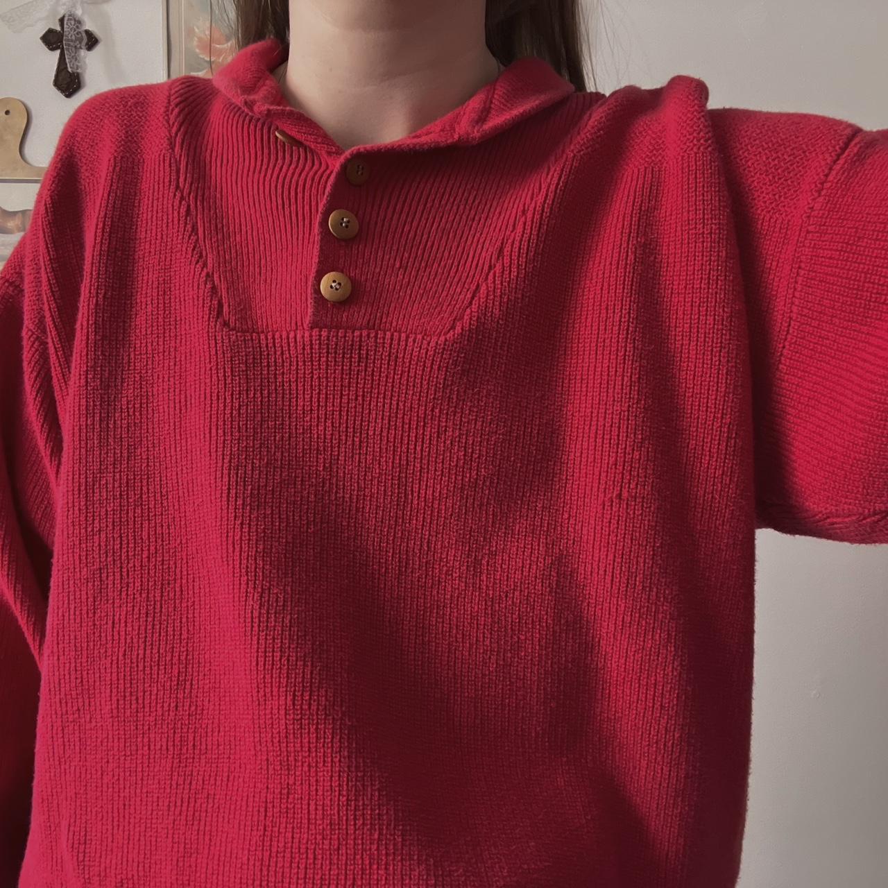 Coastal red knit sweater (M)