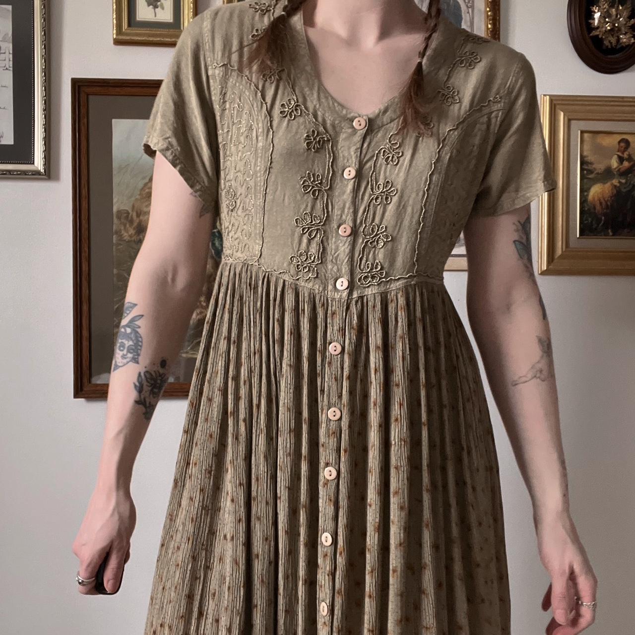 Vintage boho maxi dress (L)