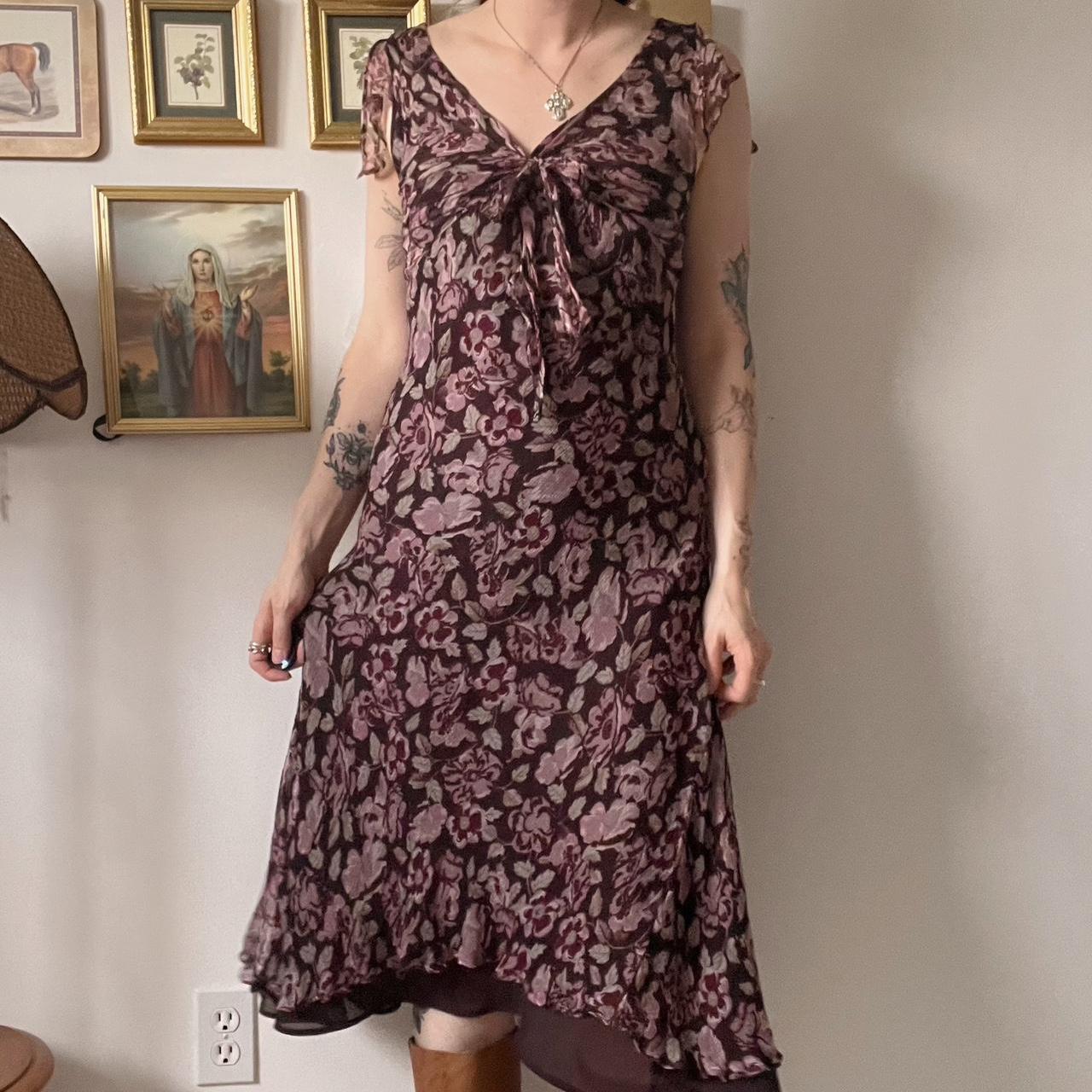 Whimsigoth floral maxi dress (M)