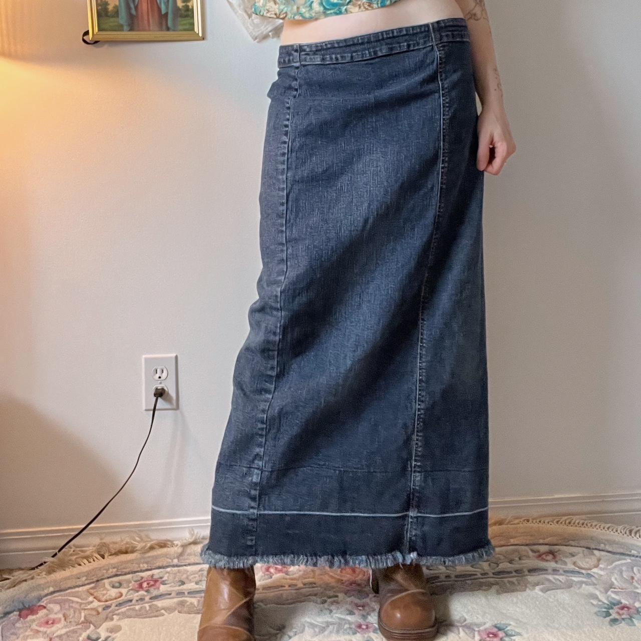 Denim maxi skirt (XL)