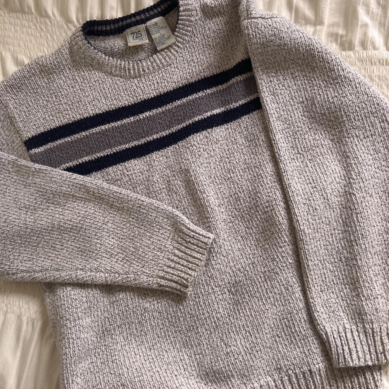 Oversized stripe knit sweater (L)