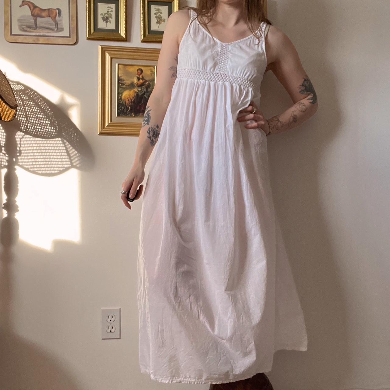 White babydoll maxi dress (S)