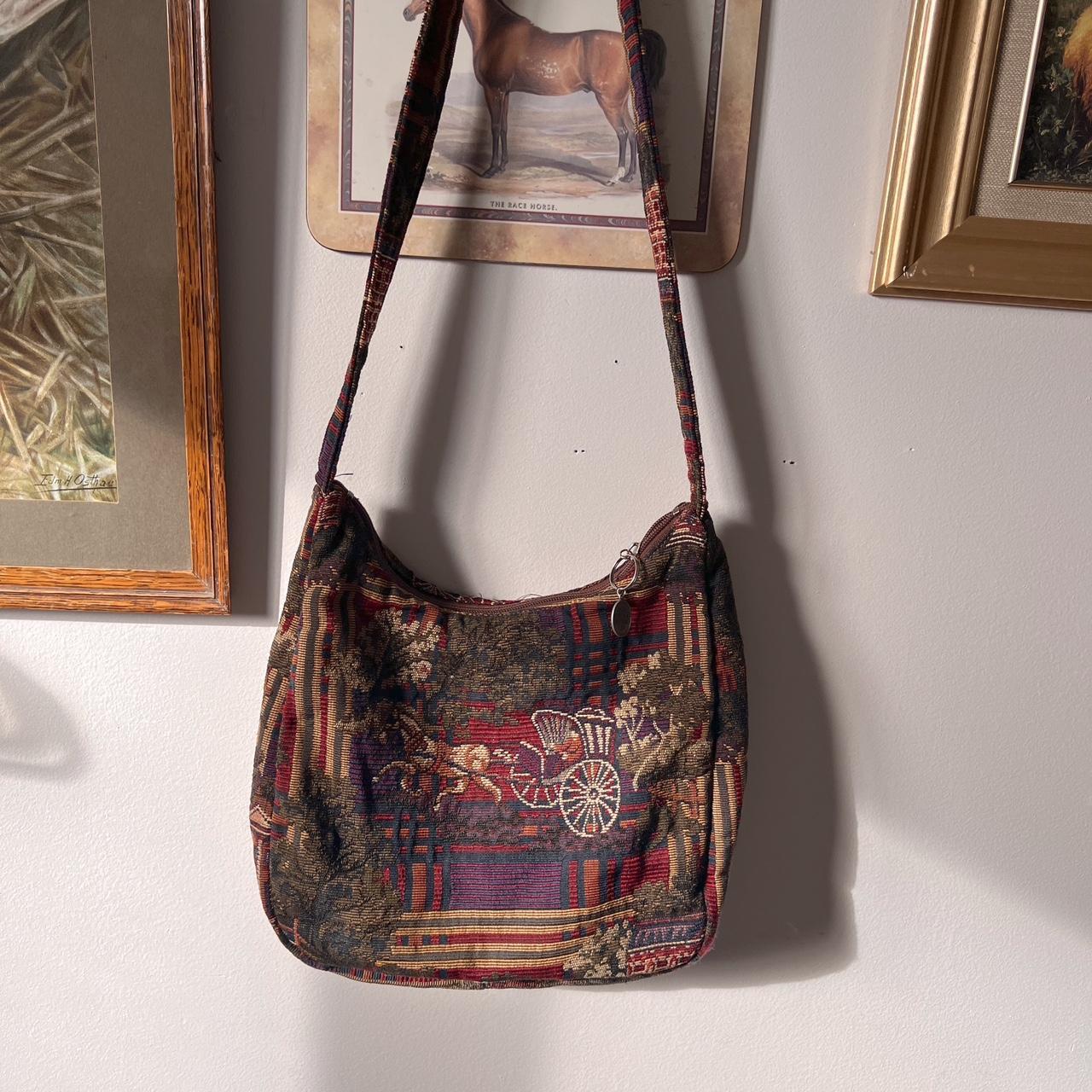 Horse & carriage tapestry bag