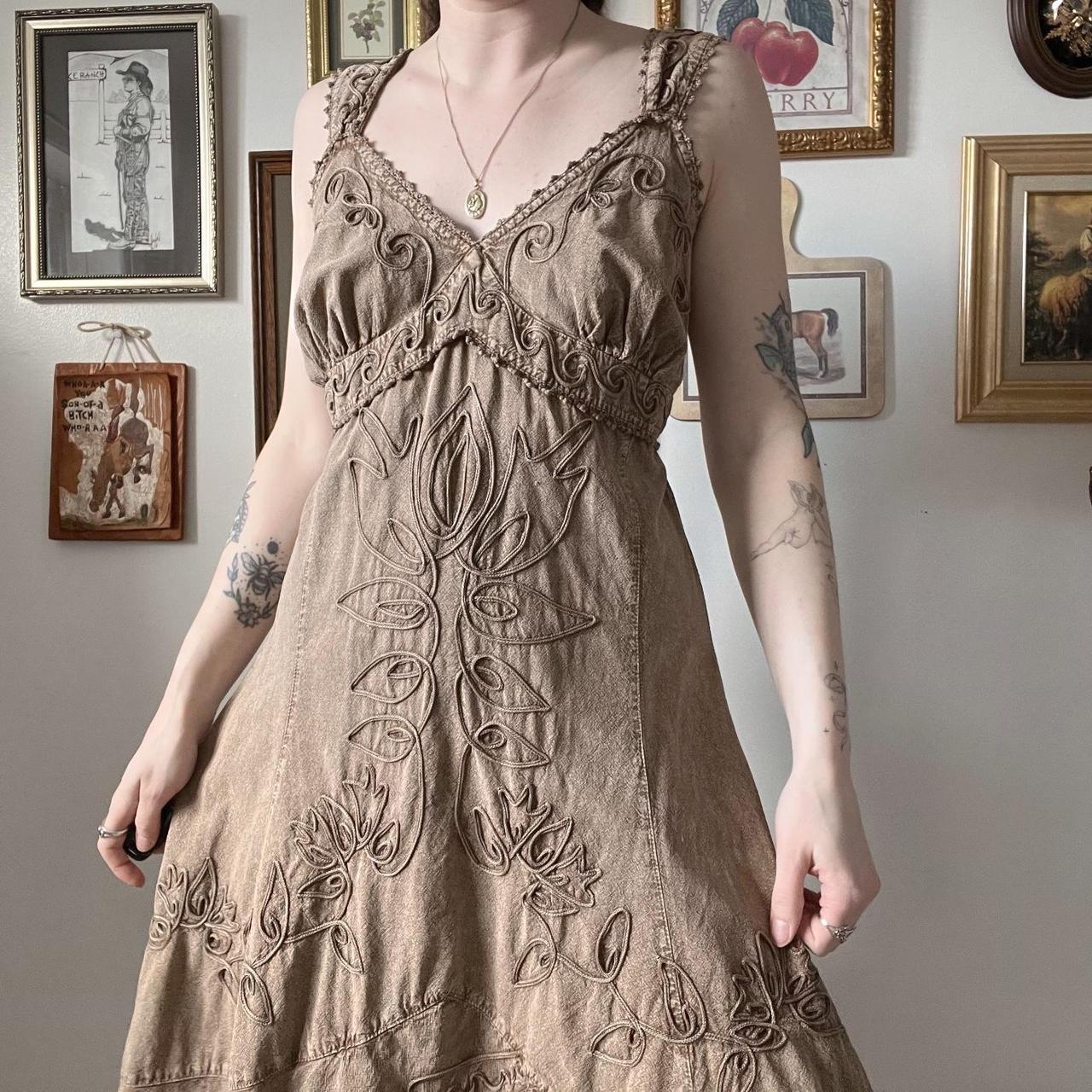 Brown boho fairy dress (M/L)