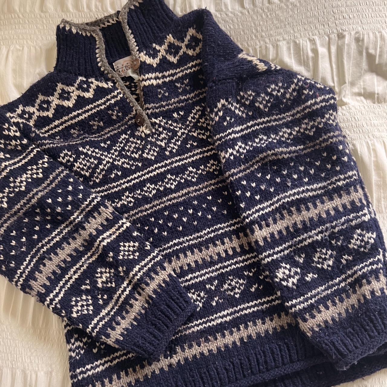 Chunky fairisle wool knit (L)