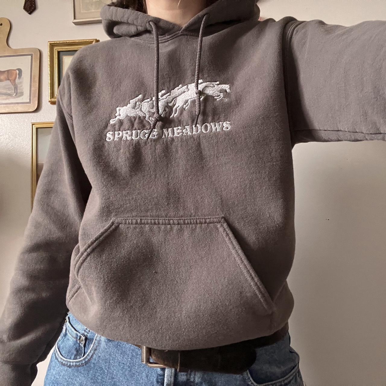 Wild horses embroidered hoodie (S)