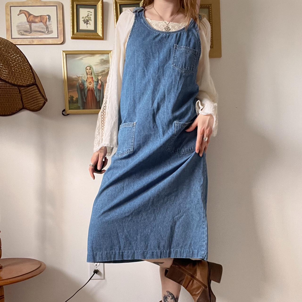 Vintage denim midi dress (M/L)