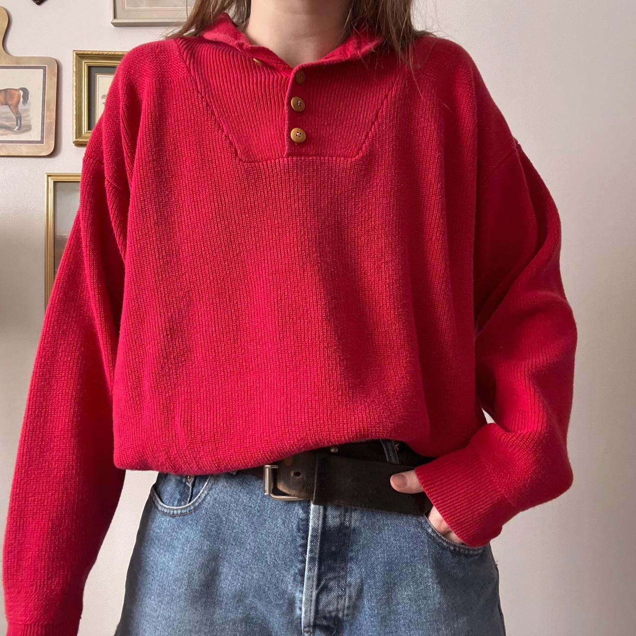 Coastal red knit sweater (M)