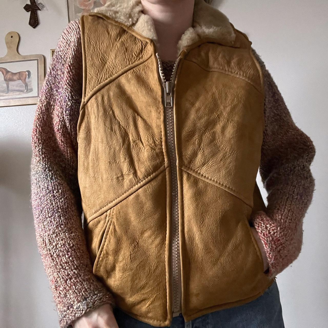 Cozy vintage sherpa vest (M)