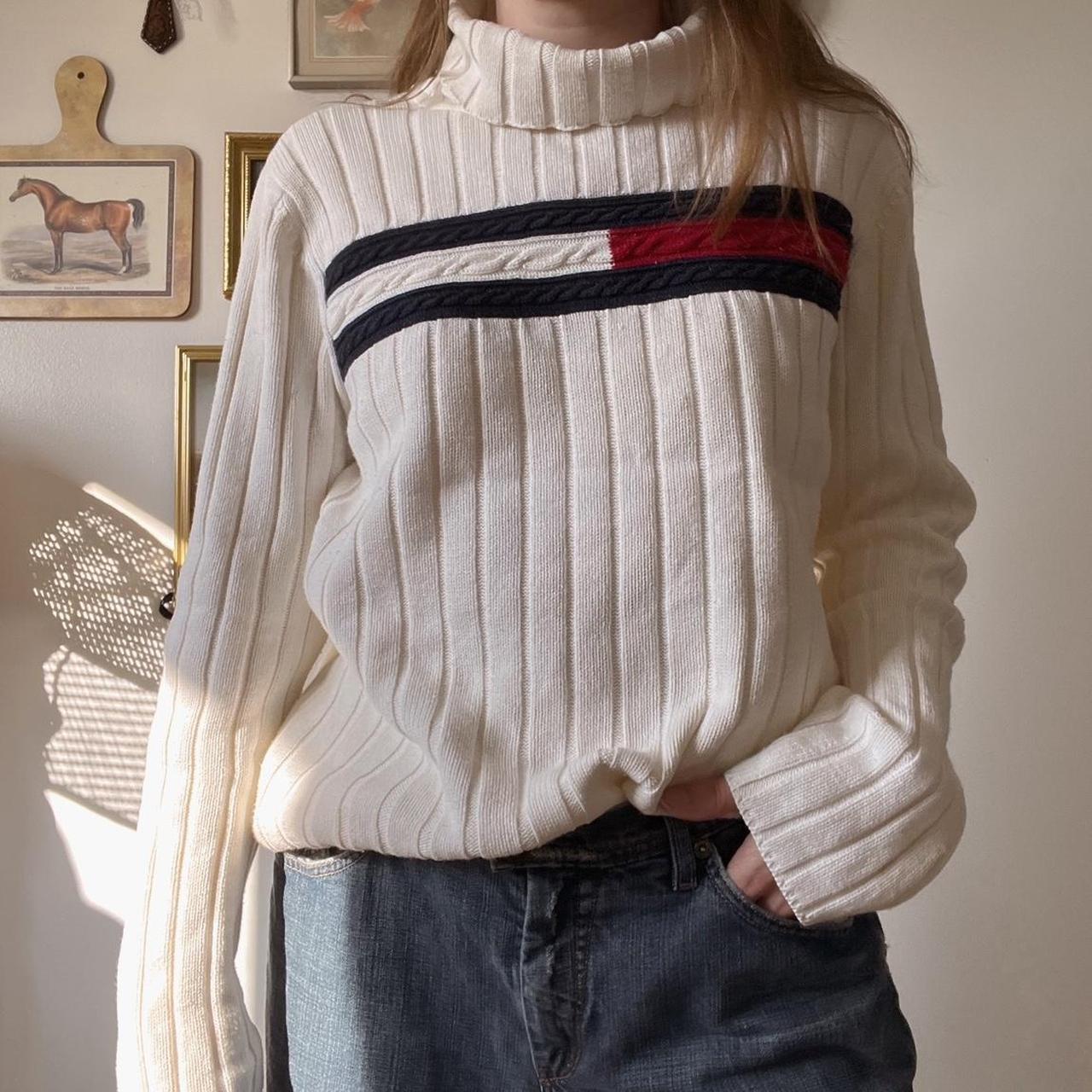 Cozy y2k ribbed knit sweater (L)