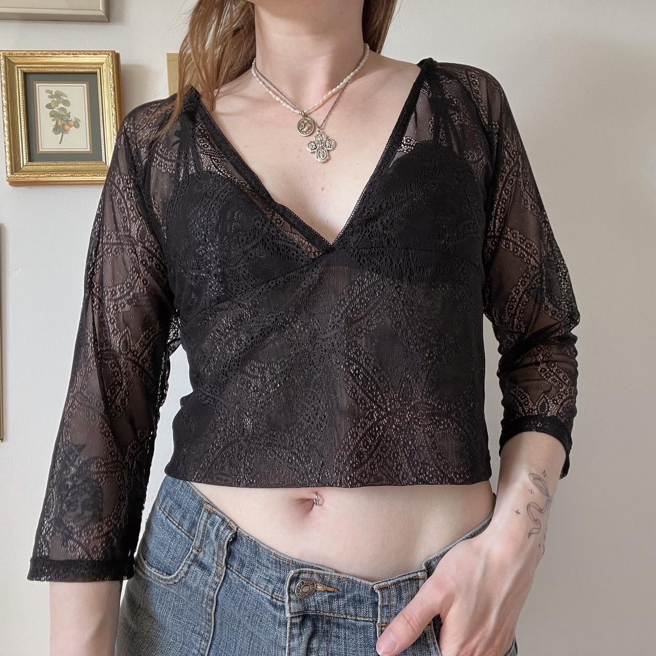 Sheer lace top (M)