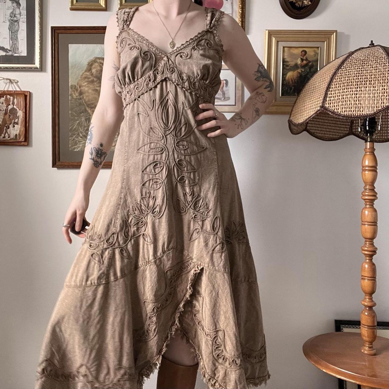 Brown boho fairy dress (M/L)