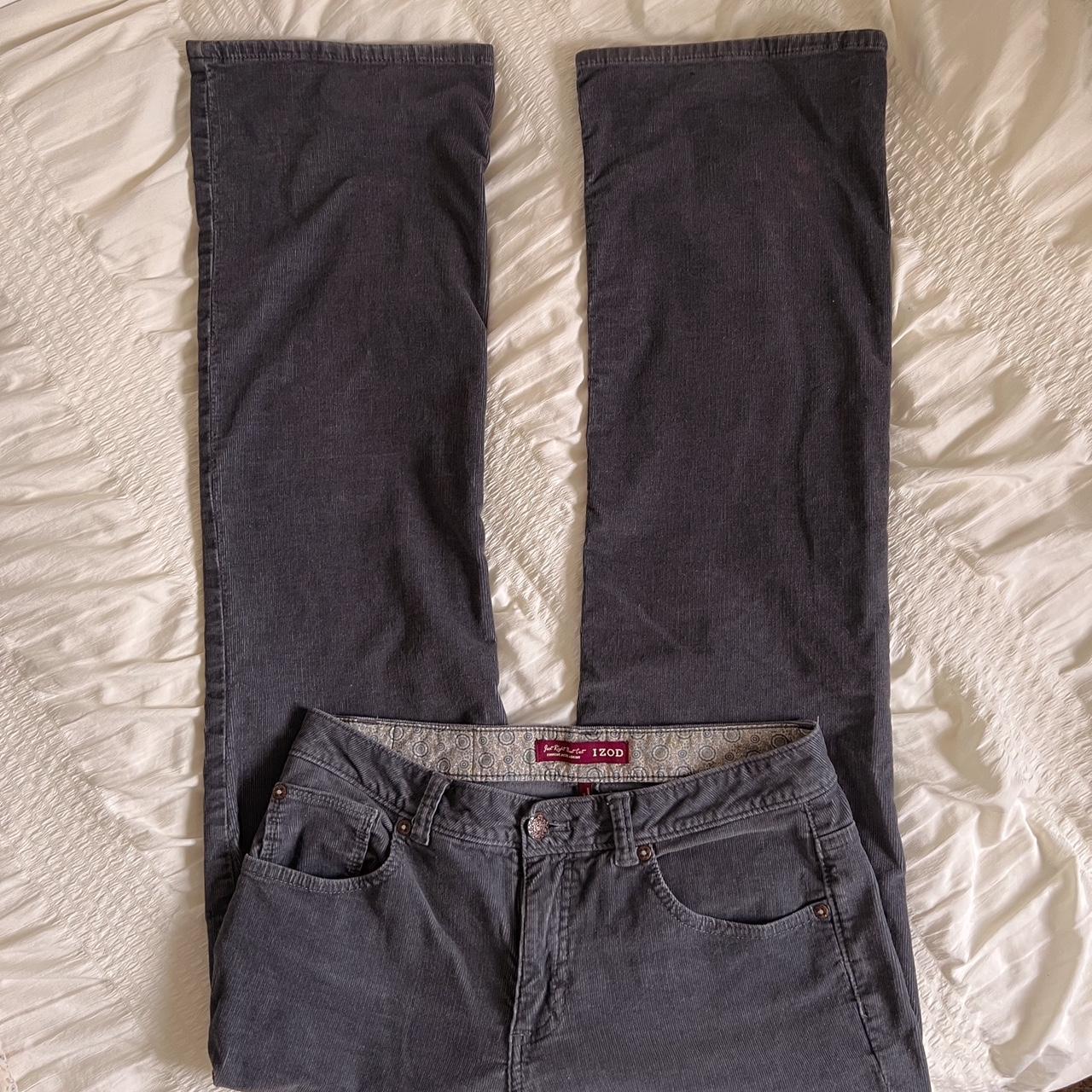 Grey corduroy flares (S)