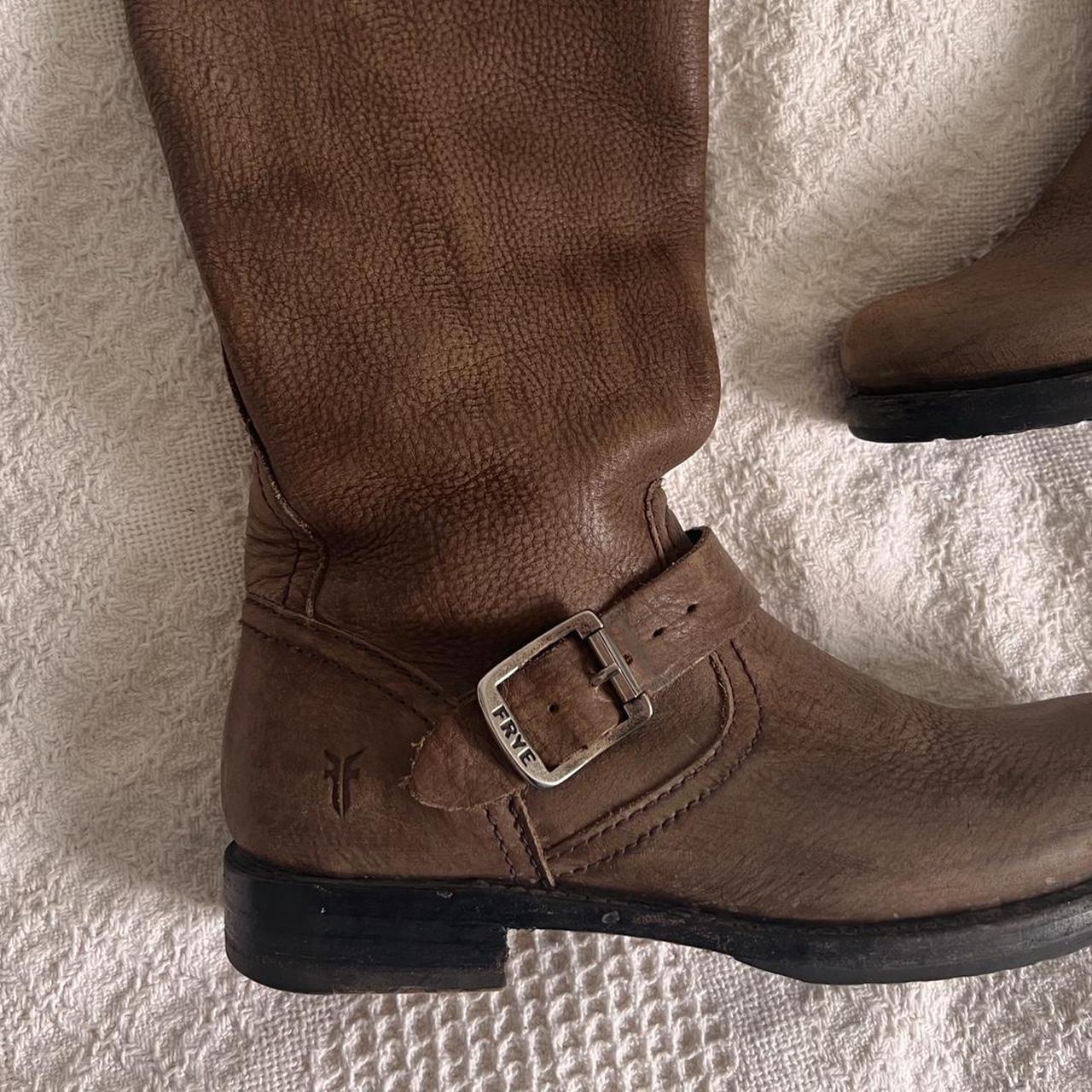 Brown slouch Frye boots (8.5)