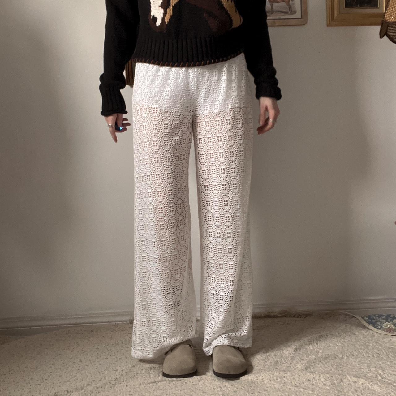 Wide leg lace pants (S)