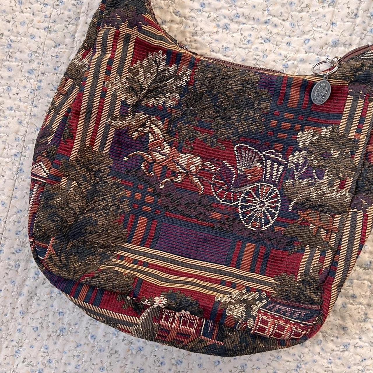 Horse & carriage tapestry bag