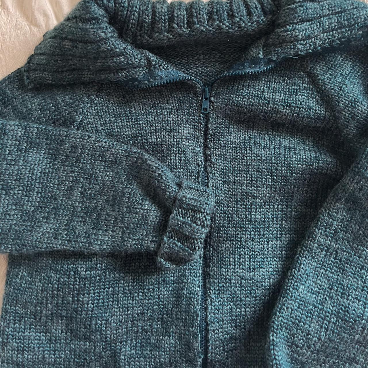 Sea blue knit cardigan (S)