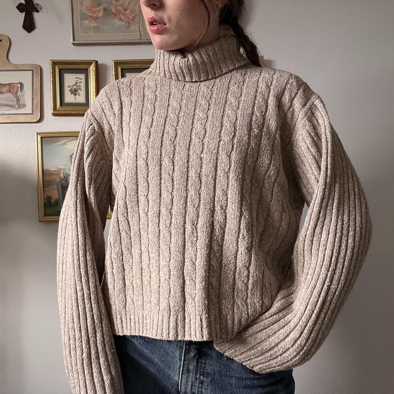 Oat ribbed knit sweater (L)