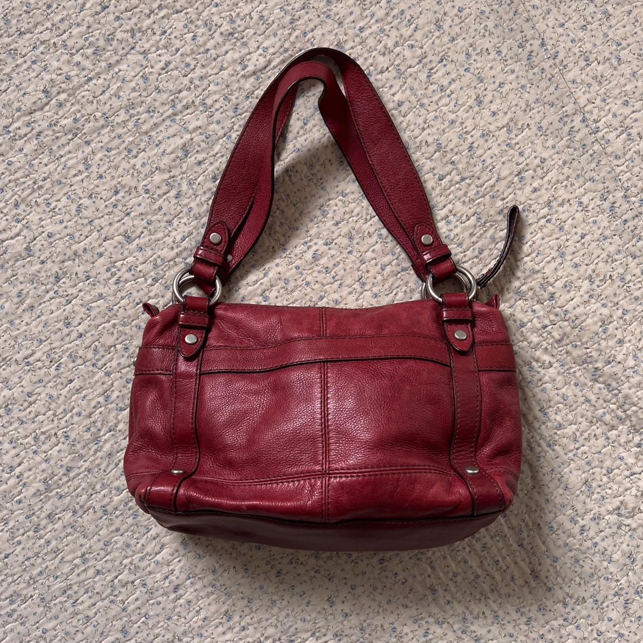 Cherry red leather bag