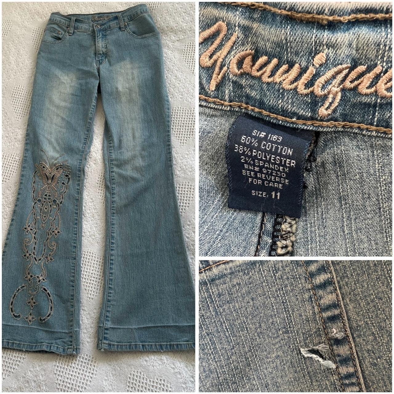 Low rise flare butterly jeans (S)