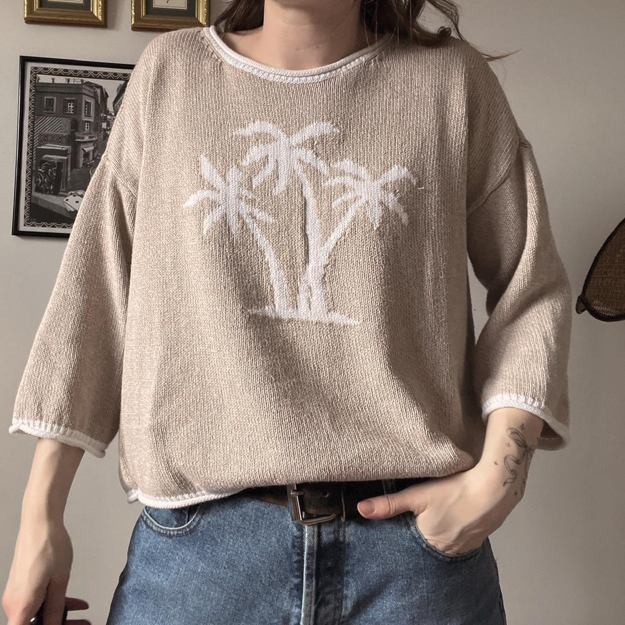 Sand palm tree knit (M)