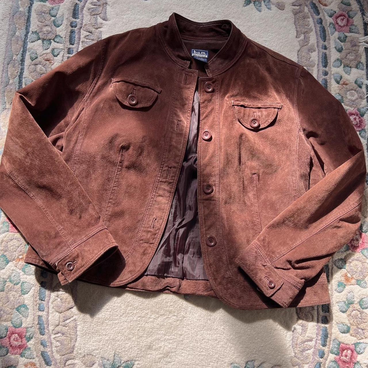 Brown leather jacket (XL)