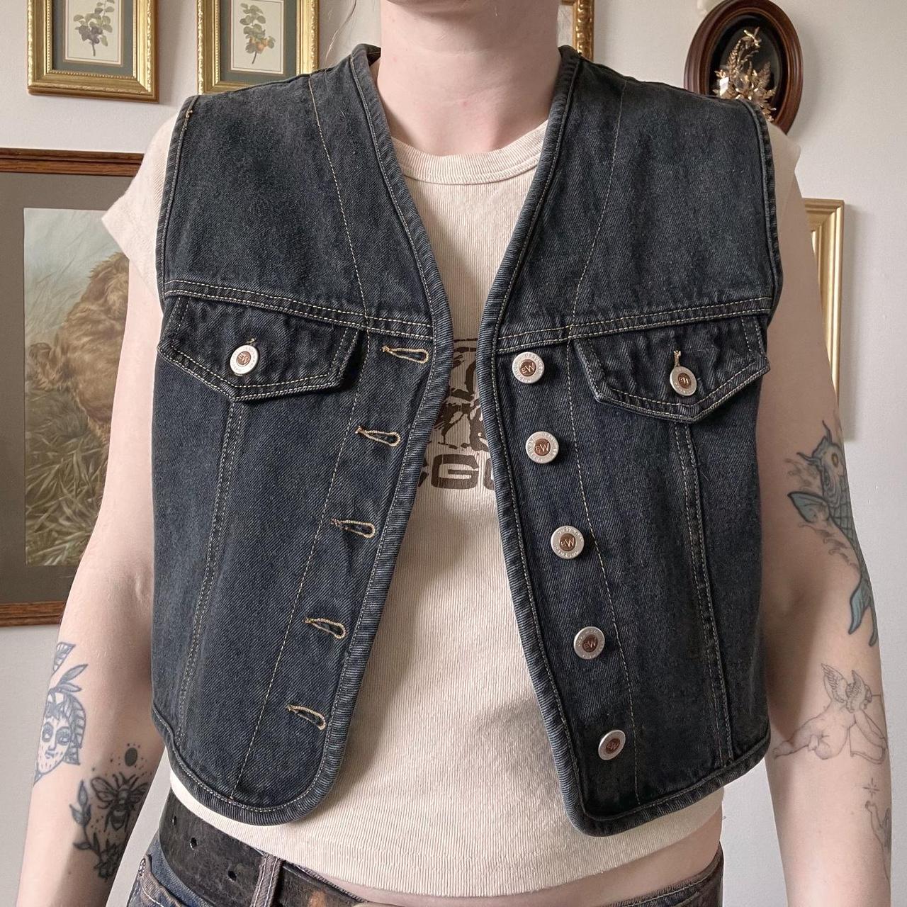 Black denim vest (S/M)