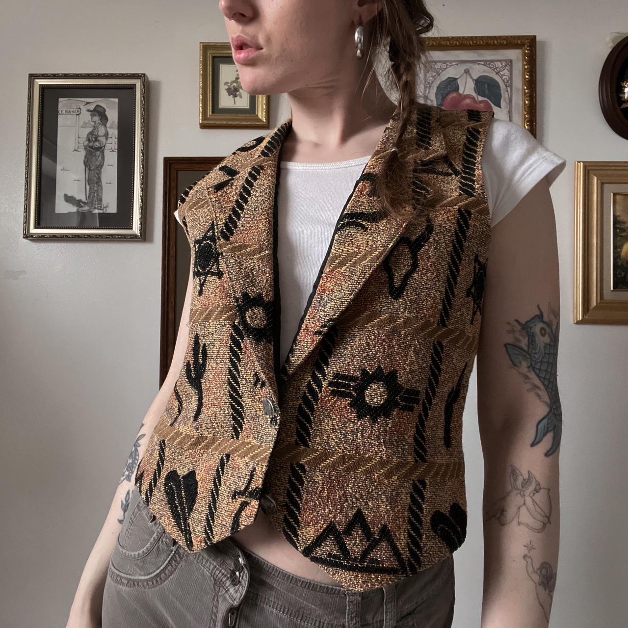 Western tapestry vest (M)