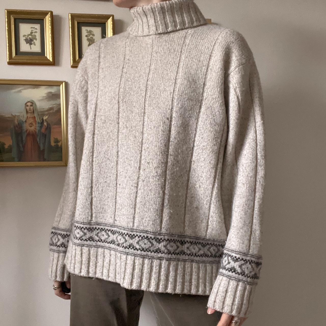 Cottagecore wool knit sweater (L)