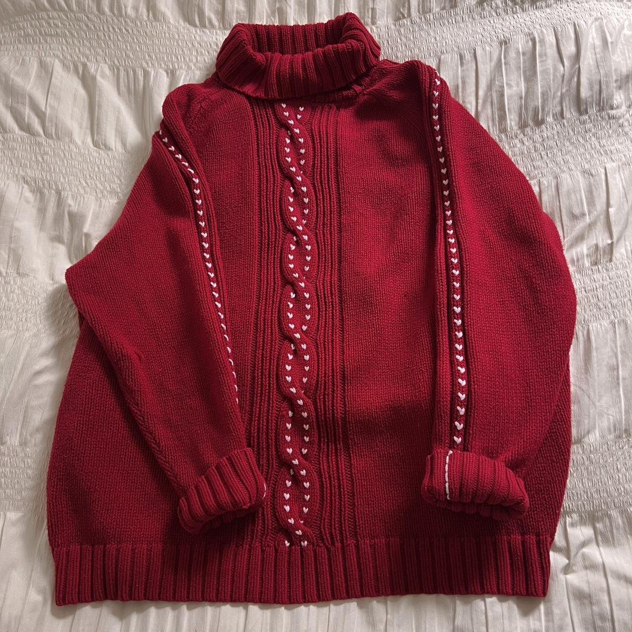 Red love hearts sweater (XL)