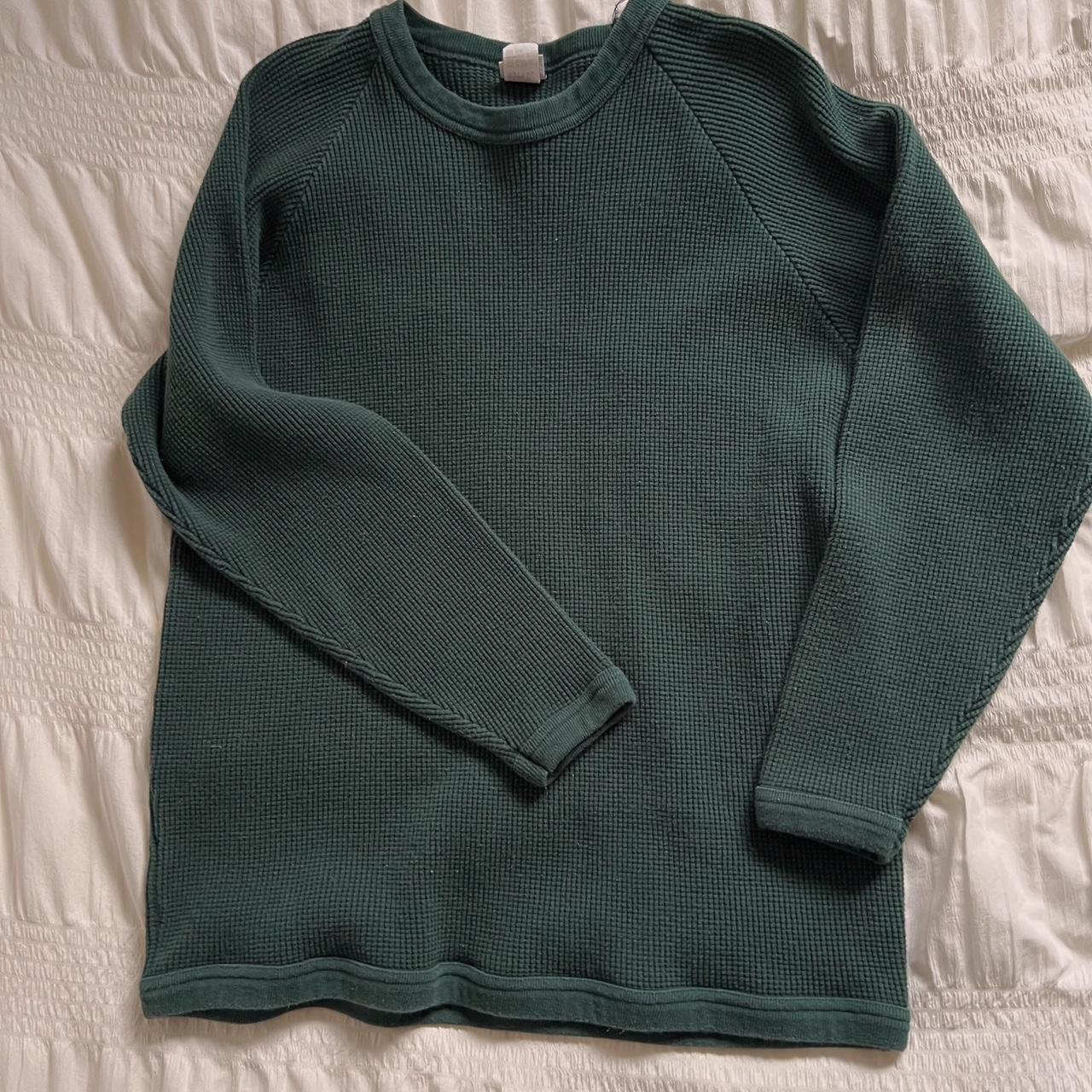 Spruce green waffle knit top (M)