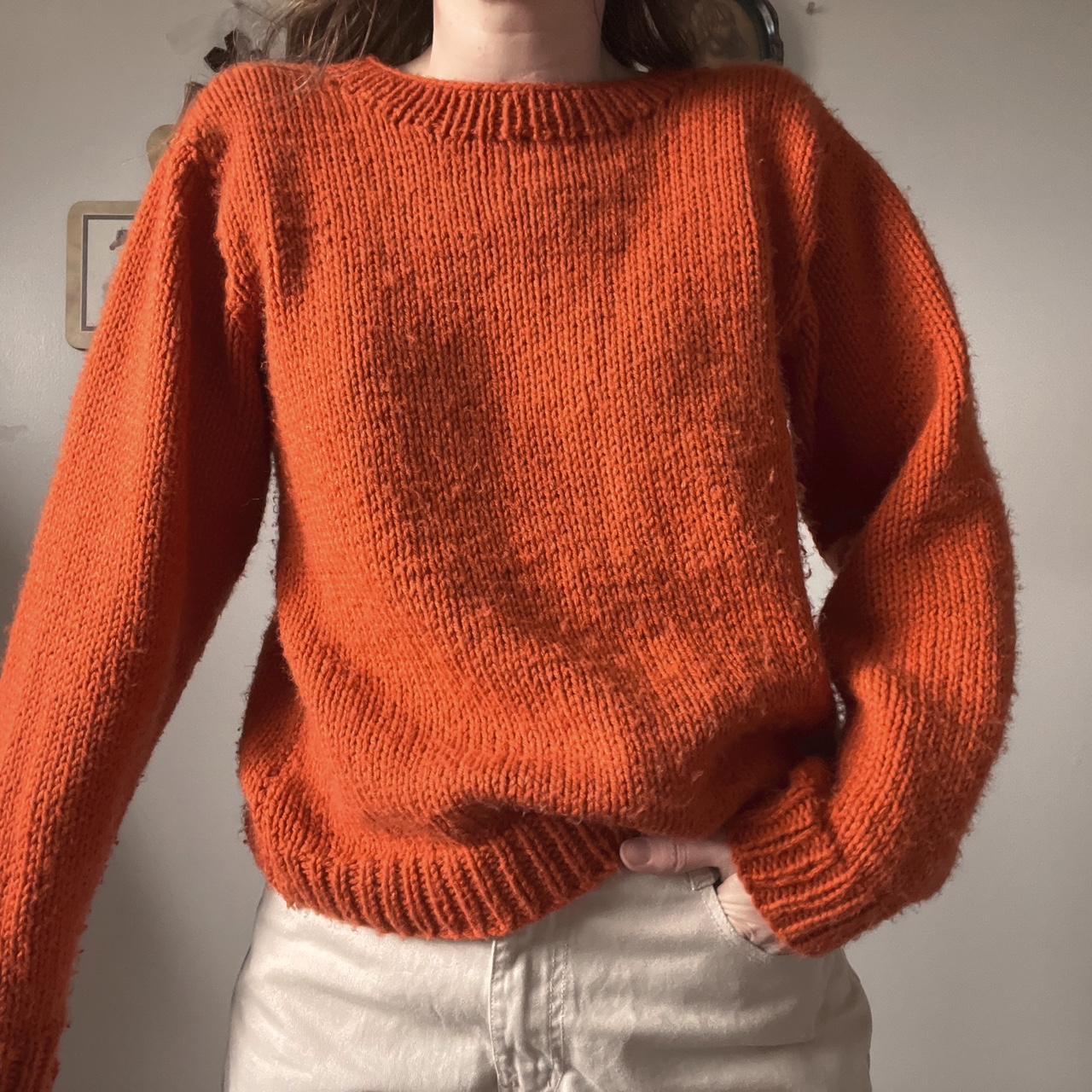 Tangerine slouch knit sweater (M)