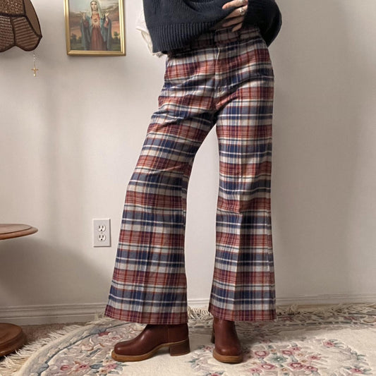 70's vintage checkered trousers (31")