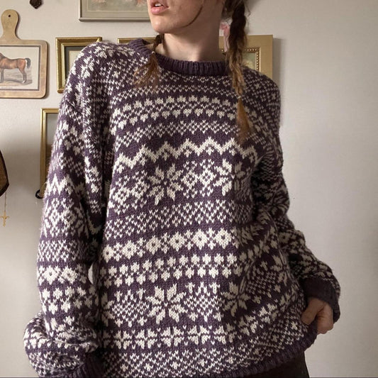 Vintage lavender wool sweater (M)