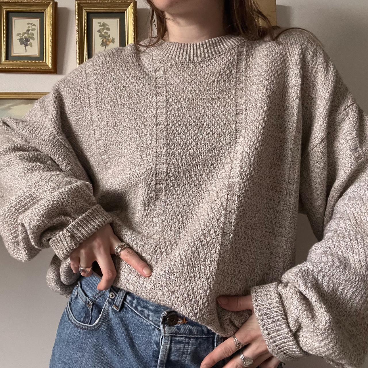 Oversized mist grey knit (L)