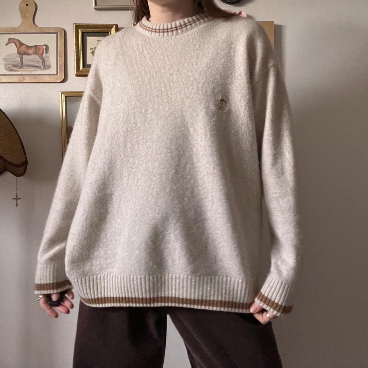 Slouchy horse emblem knit (L)