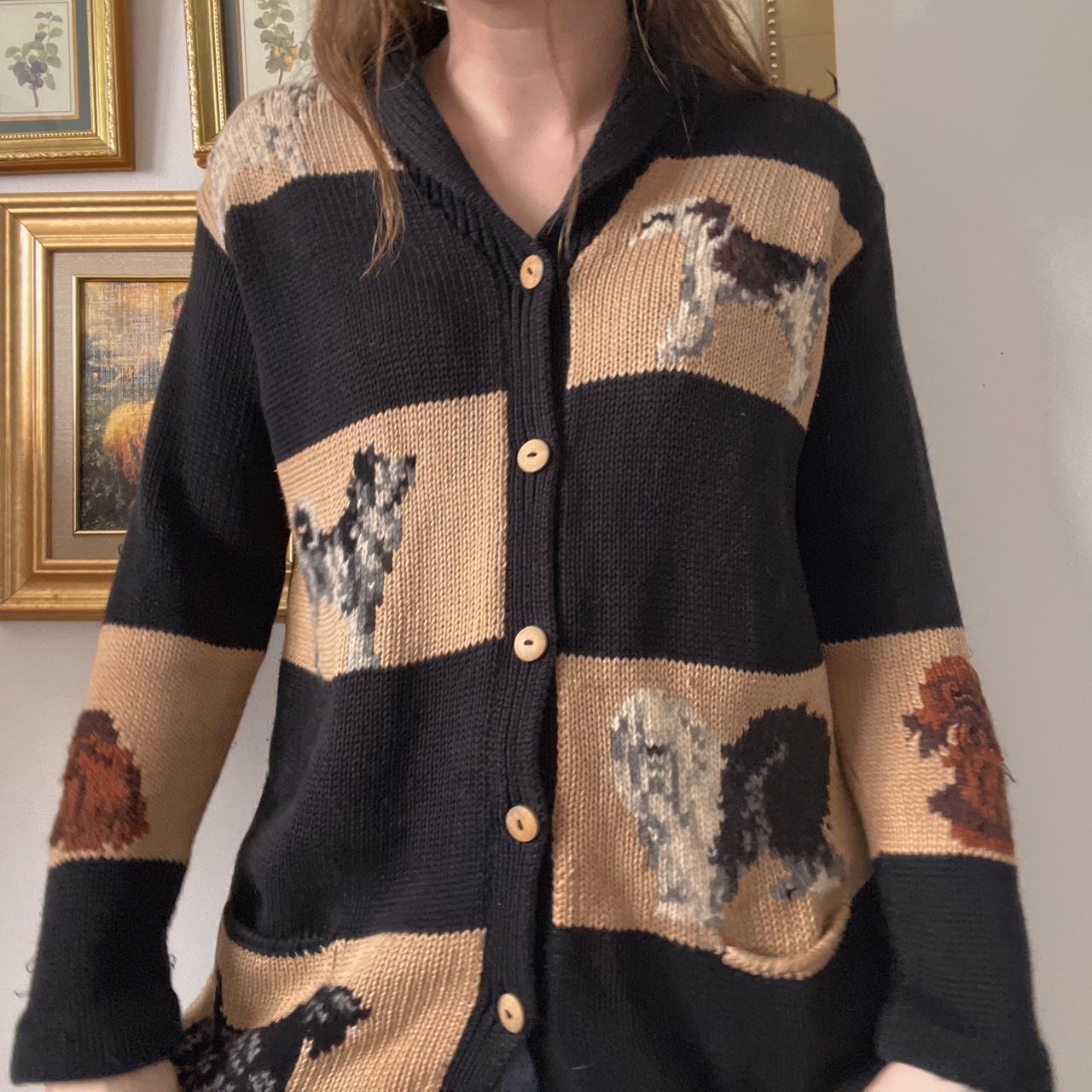 Vintage doggie cardigan (S)