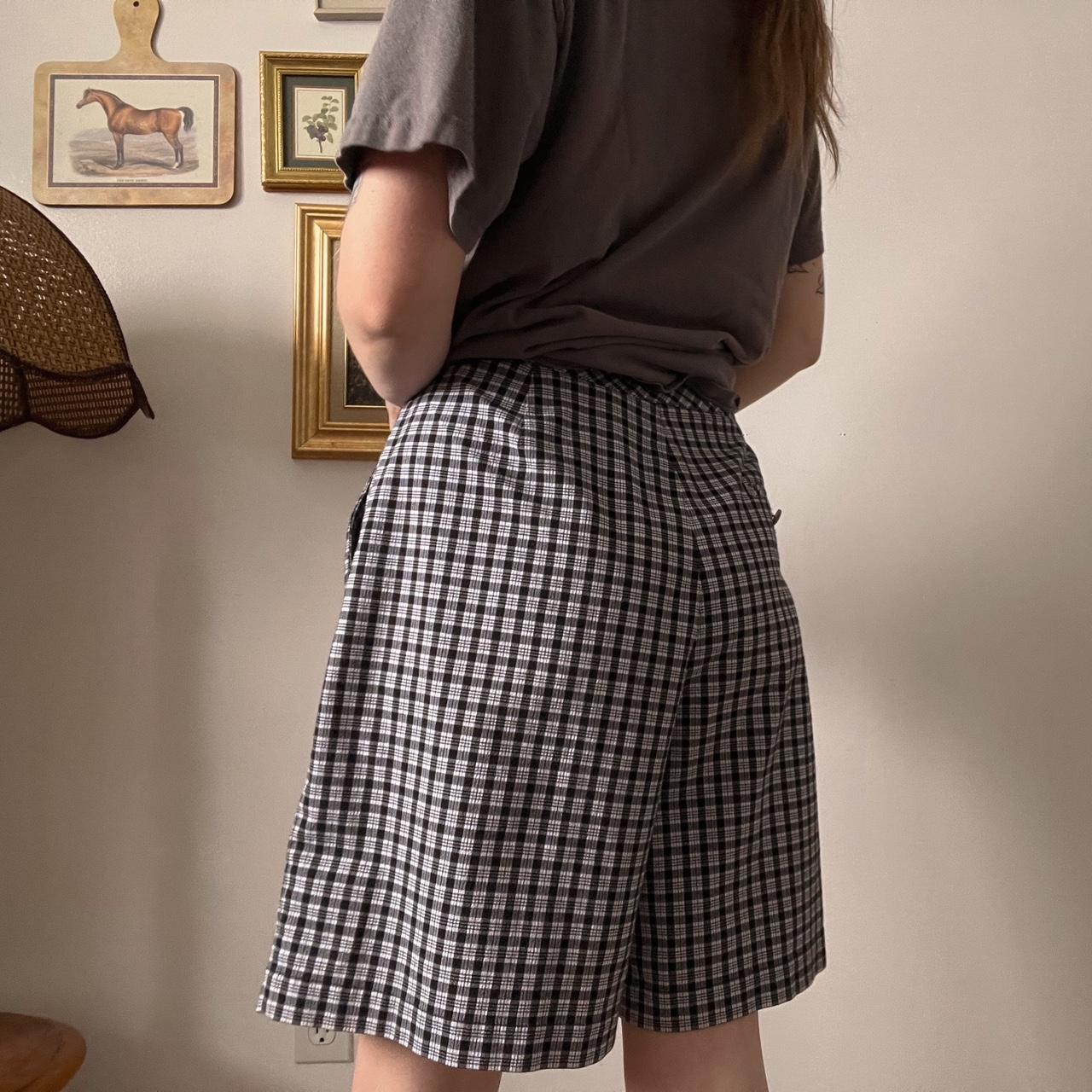 Checkered baggy shorts (34")