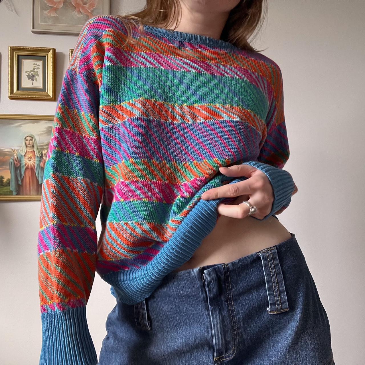 Rainbow knit sweater (S)