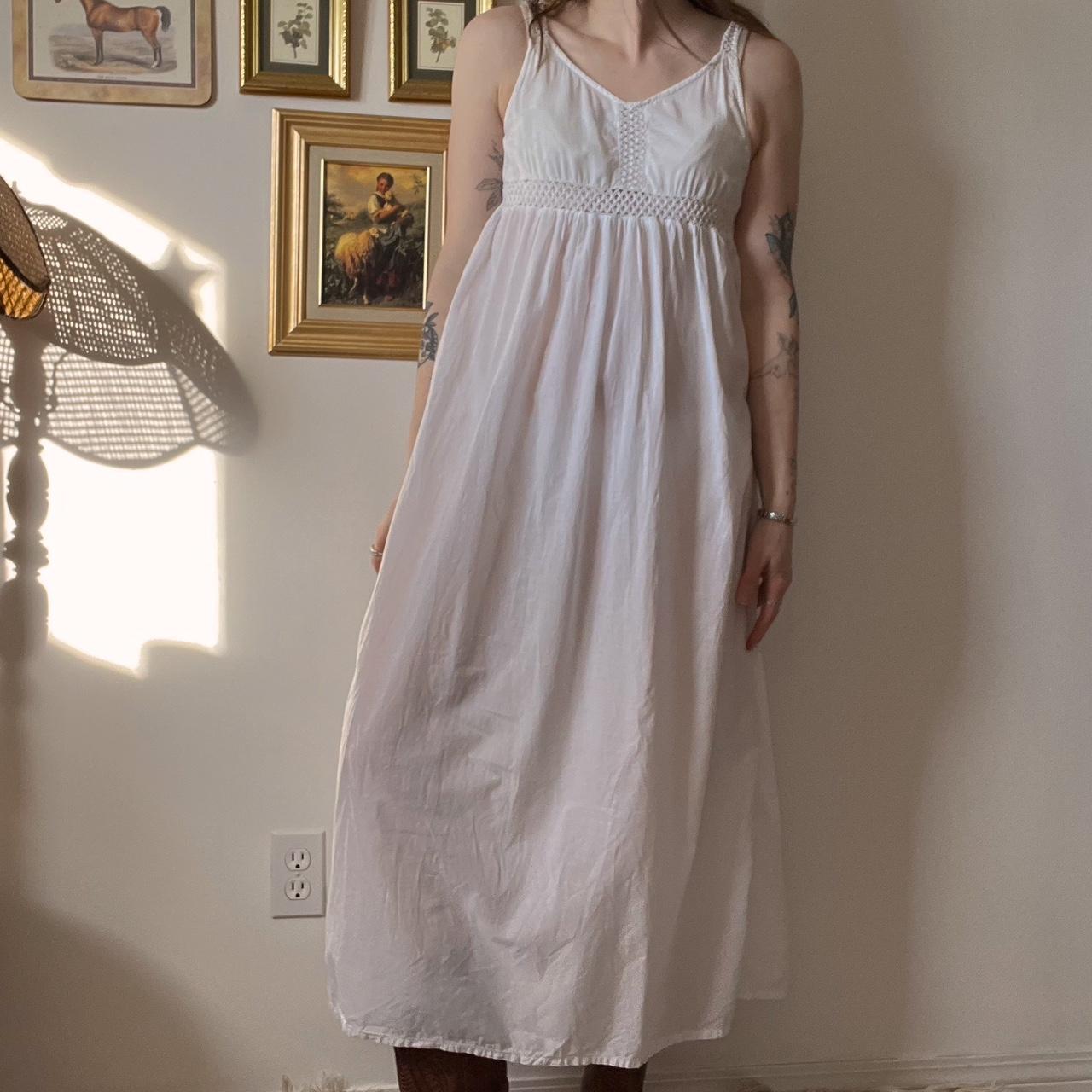 White babydoll maxi dress (S)