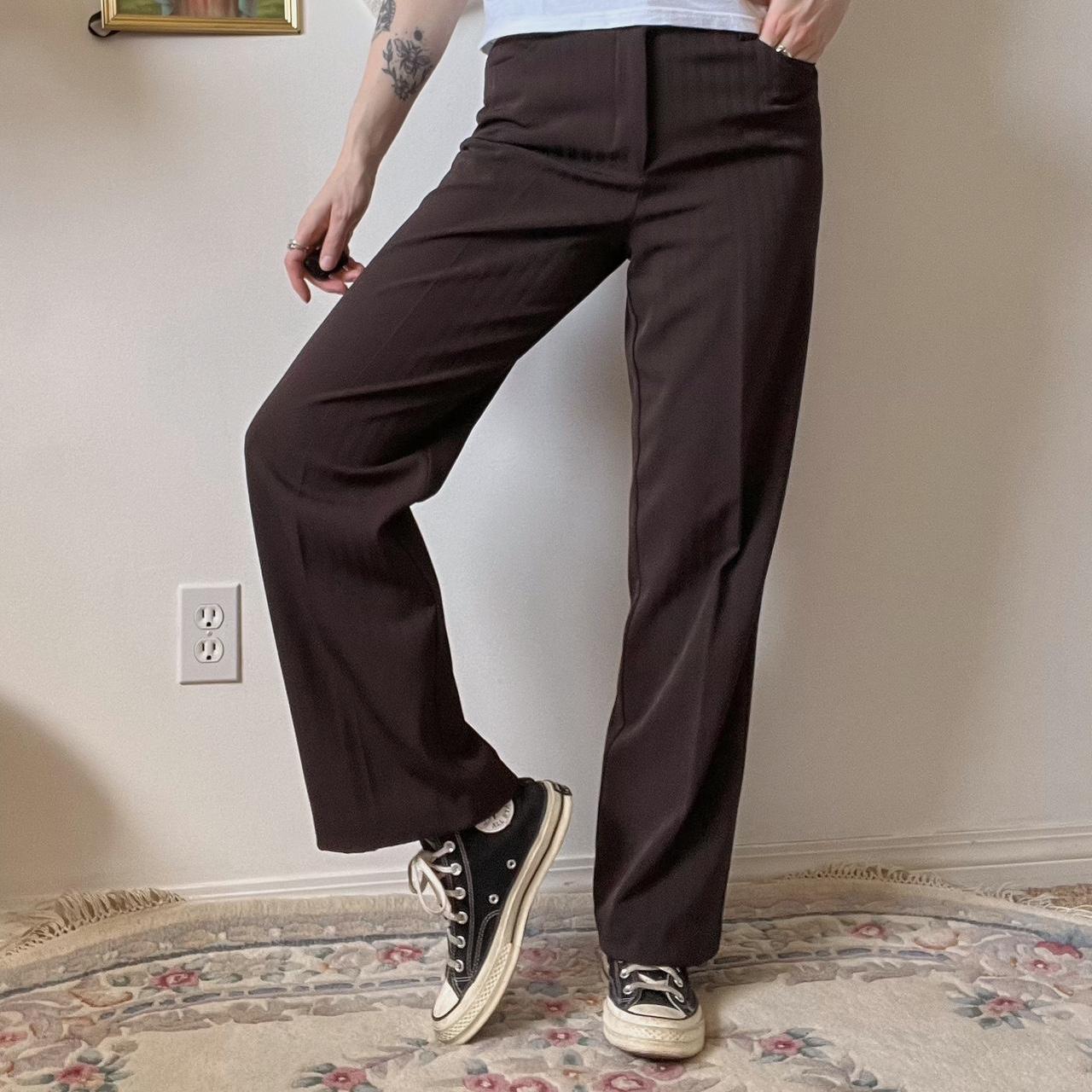 Brown wide leg trousers (30")