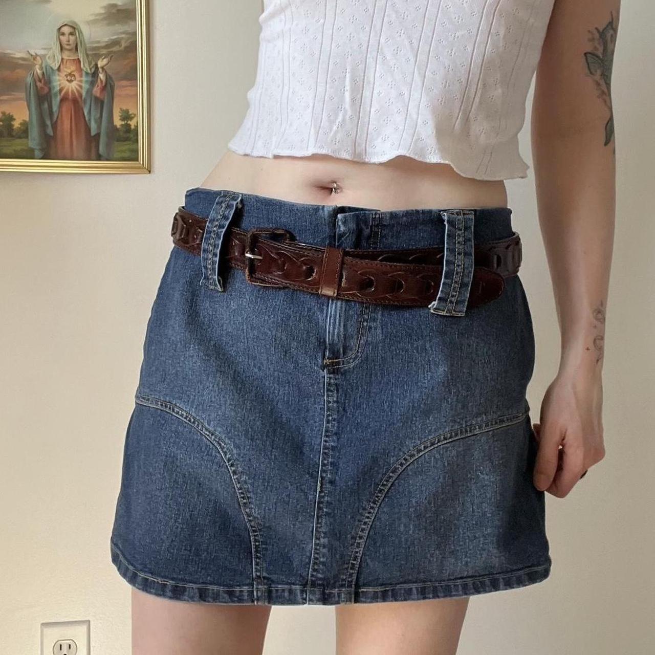 Y2K denim mini skirt (M)