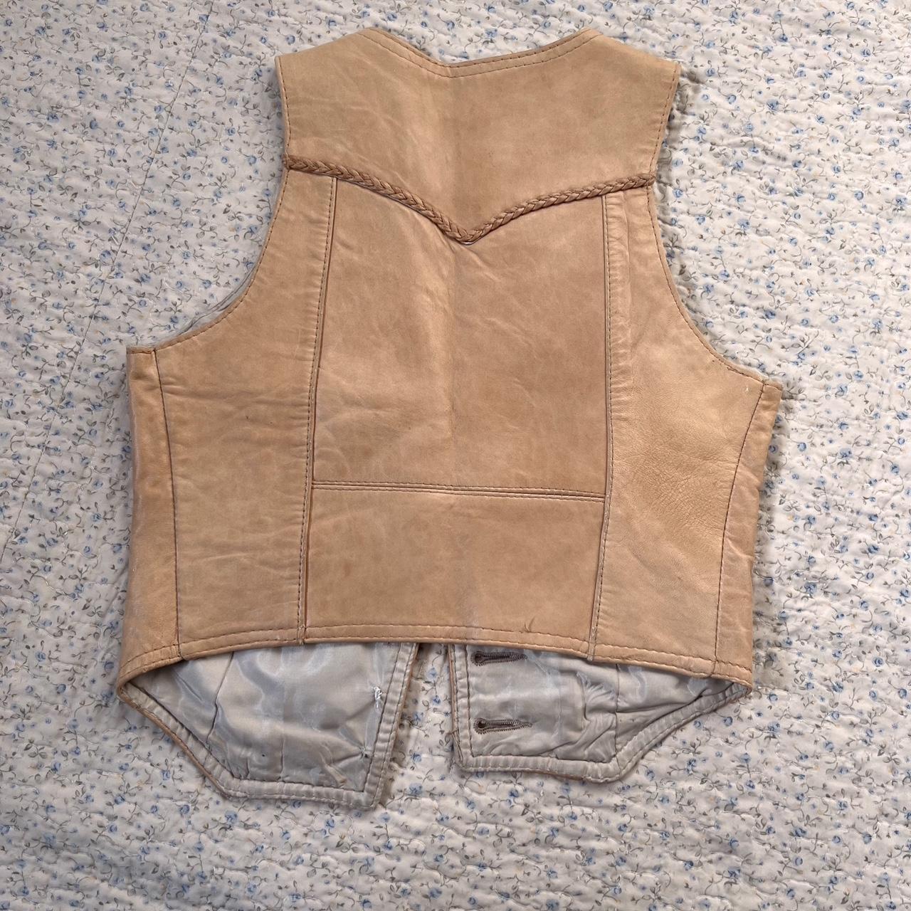 70's leather western vest (XS)